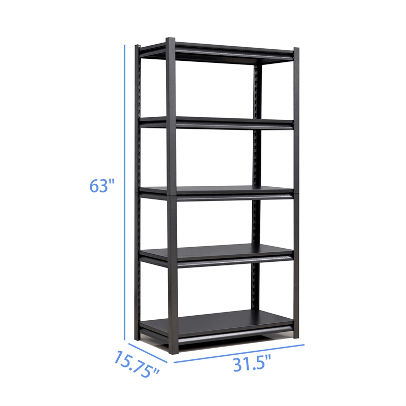 Afuera Living 63-Inch Heavy-Duty 5-Tier Metal Shelving Unit 2000 lbs Capacity