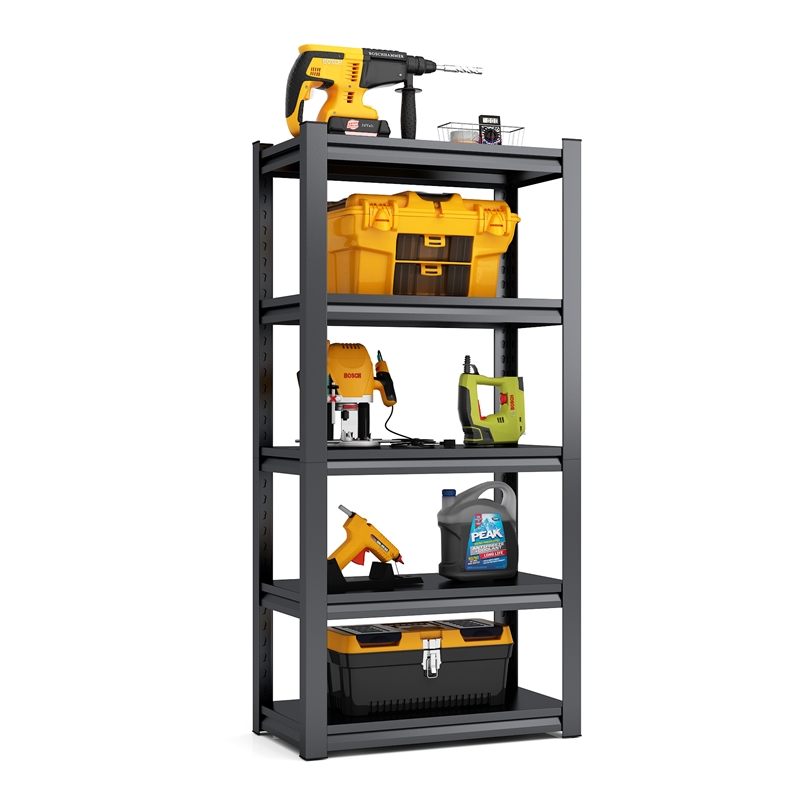 Afuera Living 63-Inch Heavy-Duty 5-Tier Metal Shelving Unit 2000 lbs Capacity