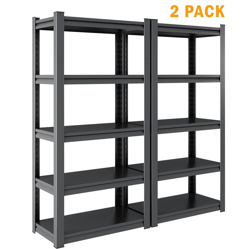 Afuera Living 63-Inch Heavy-Duty 5-Tier Metal Shelving Unit 2000 lbs Capacity