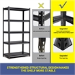 Afuera Living 63-Inch Heavy-Duty 5-Tier Metal Shelving Unit 2000 lbs Capacity
