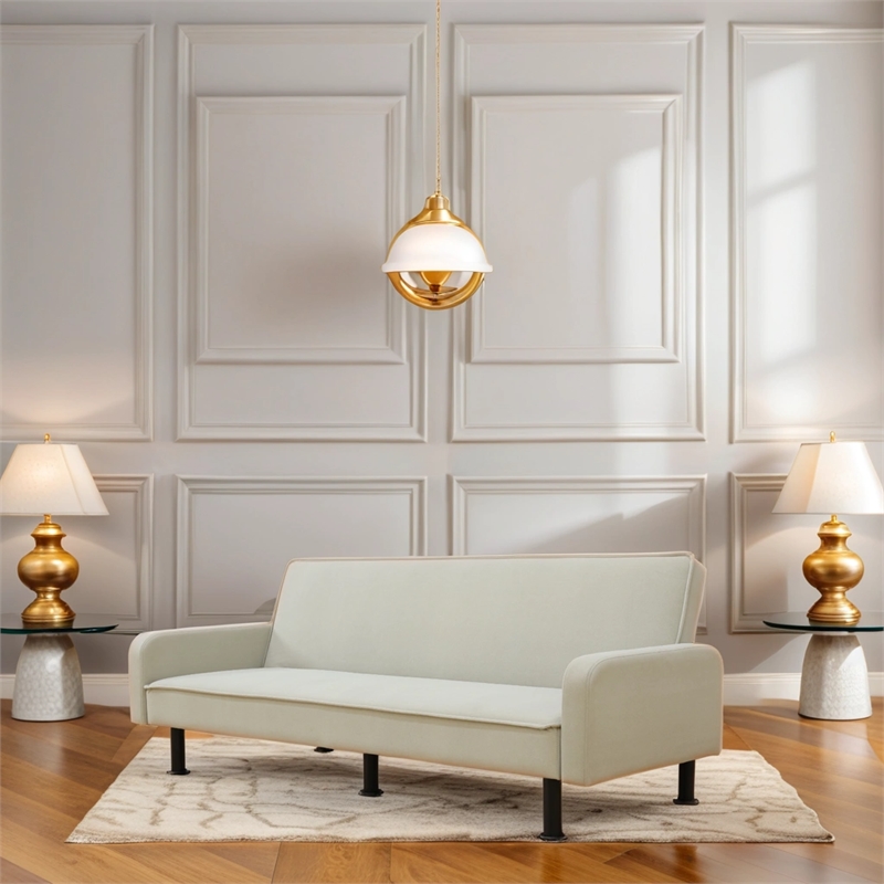 Afuera Living Light Gray Adjustable Sofa Bed with 3 Reclining Angles