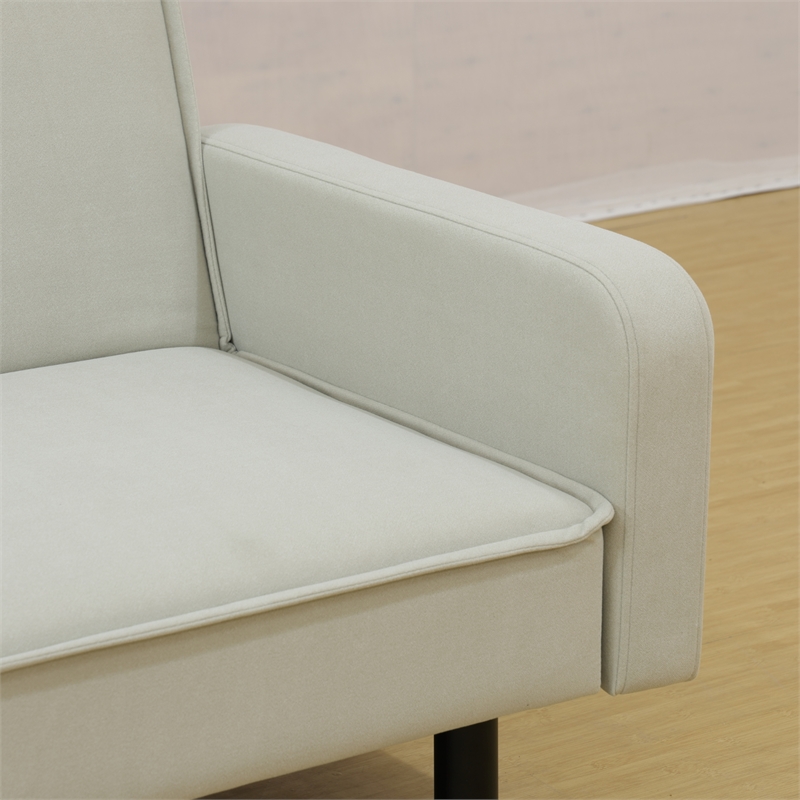 Afuera Living Light Gray Adjustable Sofa Bed with 3 Reclining Angles