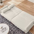 Afuera Living Corduroy Convertible Futon Sofa Bed with USB Port & Pillows