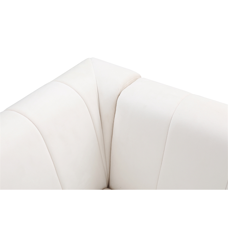 Afuera Living White Microfiber 4-Piece Living Room Sofa Set with Wood Frame