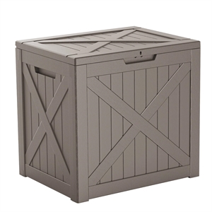 Afuera Living 32-Gallon Weatherproof Outdoor Storage Box with Lockable Lid