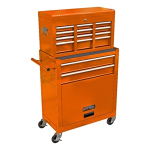 Afuera Living 8-Drawer Rolling Tool Chest & Cabinet with Wheels in Orange