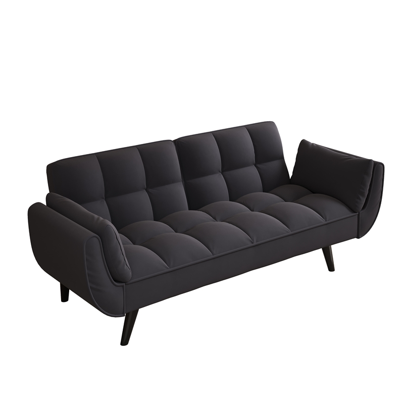 Afuera Living Velvet Convertible Sofa Bed with 3 Adjustable Positions