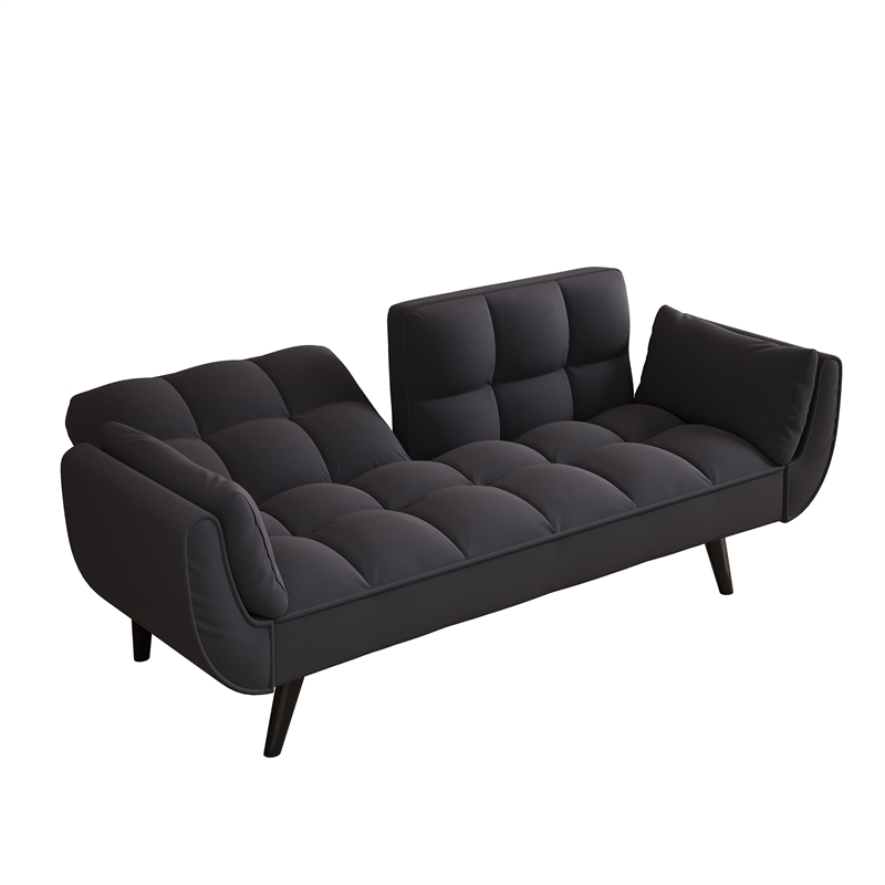 Afuera Living Velvet Convertible Sofa Bed with 3 Adjustable Positions