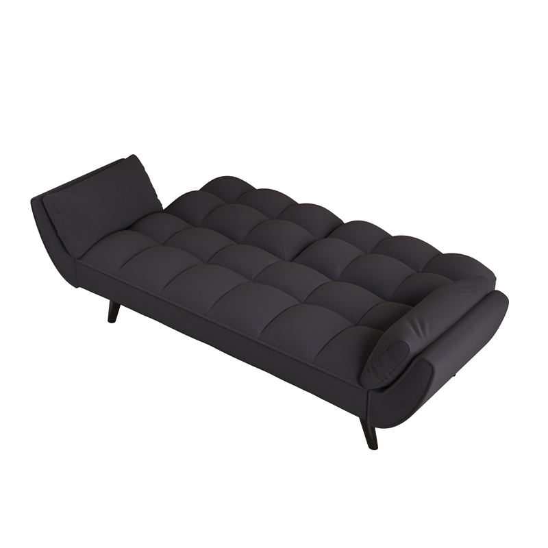 Afuera Living Velvet Convertible Sofa Bed with 3 Adjustable Positions