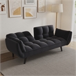 Afuera Living Velvet Convertible Sofa Bed with 3 Adjustable Positions