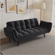 Afuera Living Velvet Convertible Sofa Bed with 3 Adjustable Positions