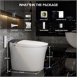 Afuera Living White Ceramic Smart Toilet with Heated Seat & Remote Control