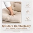 Afuera Living Armless Leather Swivel Office Chair with 5-Inch Adjustable Height