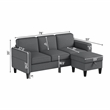 Afuera Living L-Shaped Sectional Sofa with Storage Ottoman & 680 lbs Capacity