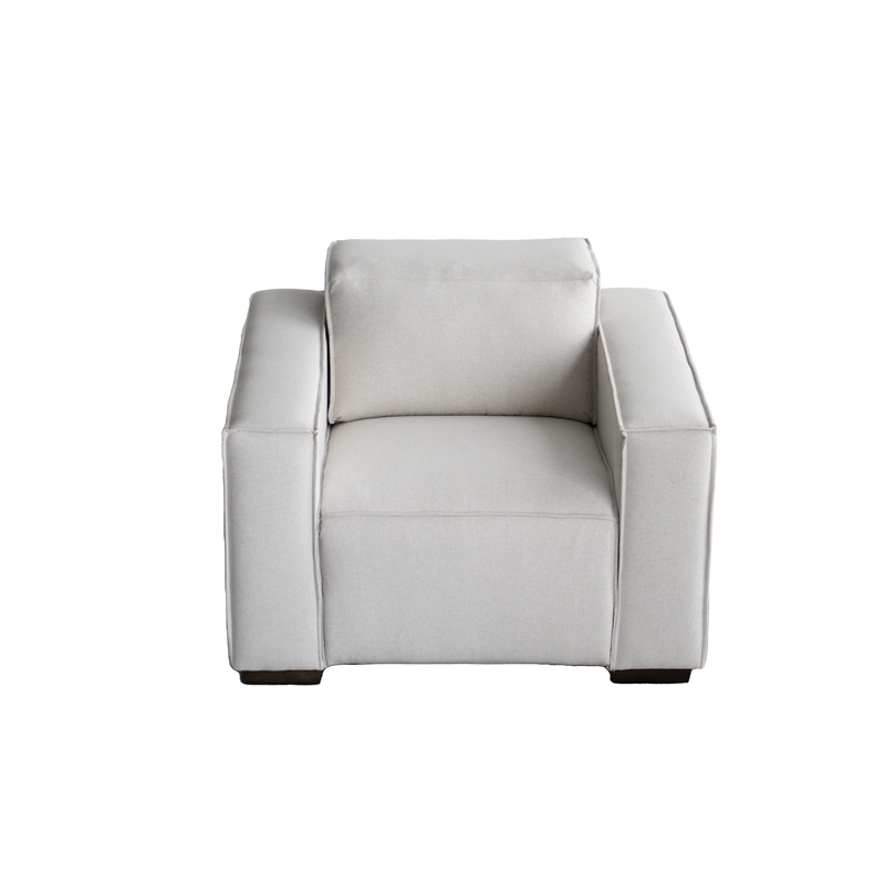 Afuera Living White Fabric Power Reclining Sofa with Integrated Headrest
