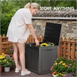 Afuera Living 30-Gallon Weatherproof Outdoor Storage Box in Black Resin