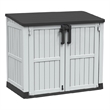 Afuera Living 233-Gallon Weatherproof Outdoor Storage Shed in Black & White