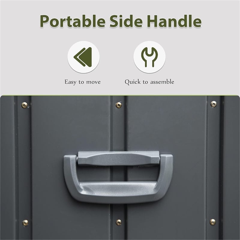 Afuera Living 230-Gallon Black Outdoor Storage Box with Lock & Anti-Slip Pads