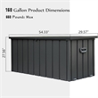 Afuera Living 230-Gallon Black Outdoor Storage Box with Lock & Anti-Slip Pads