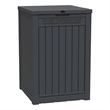 Afuera Living 48-Gallon Lockable Resin Delivery Box with Wood-Effect Panels