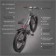 Afuera Living 26-Inch 750W Fat Tire Electric Bike 48V 15Ah 3 Riding Modes