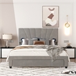 Afuera Living Queen Velvet Platform Bed with Storage Drawer 500 lbs Capacity