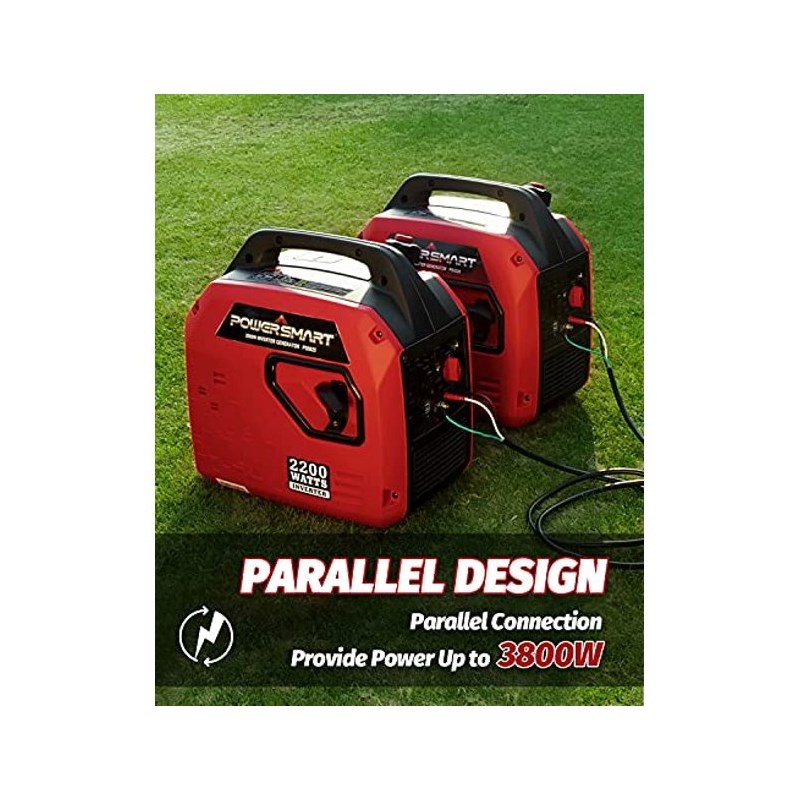 Afuera Living 2200W Portable Inverter Generator 58 dBA with Parallel Ready