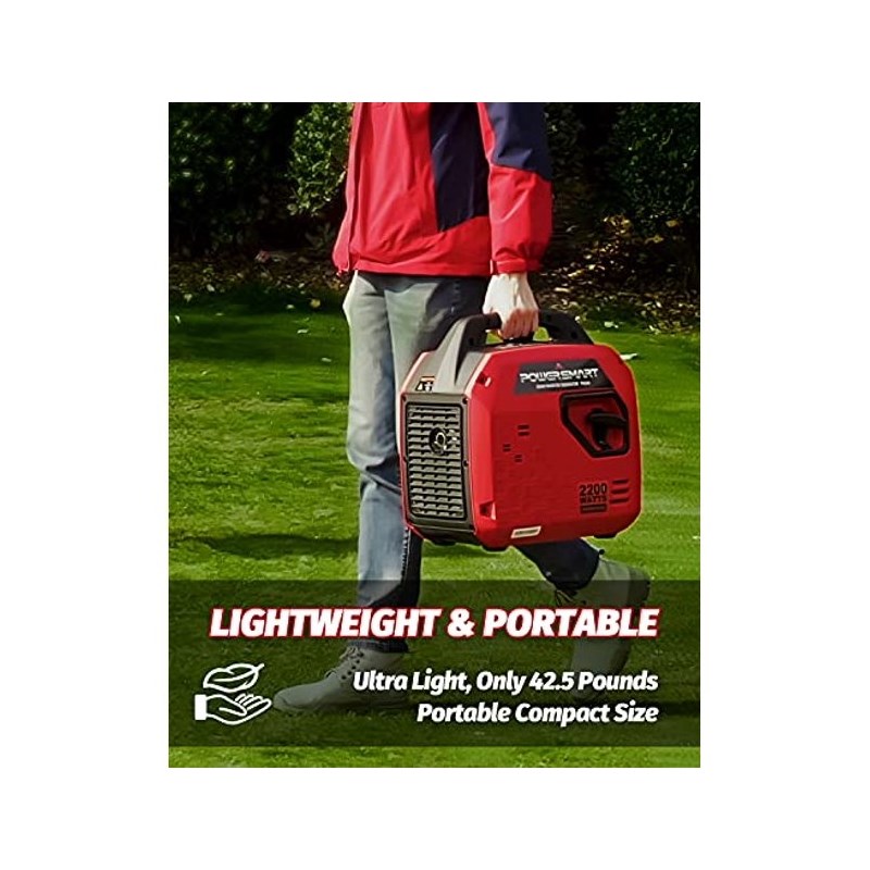 Afuera Living 2200W Portable Inverter Generator 58 dBA with Parallel Ready