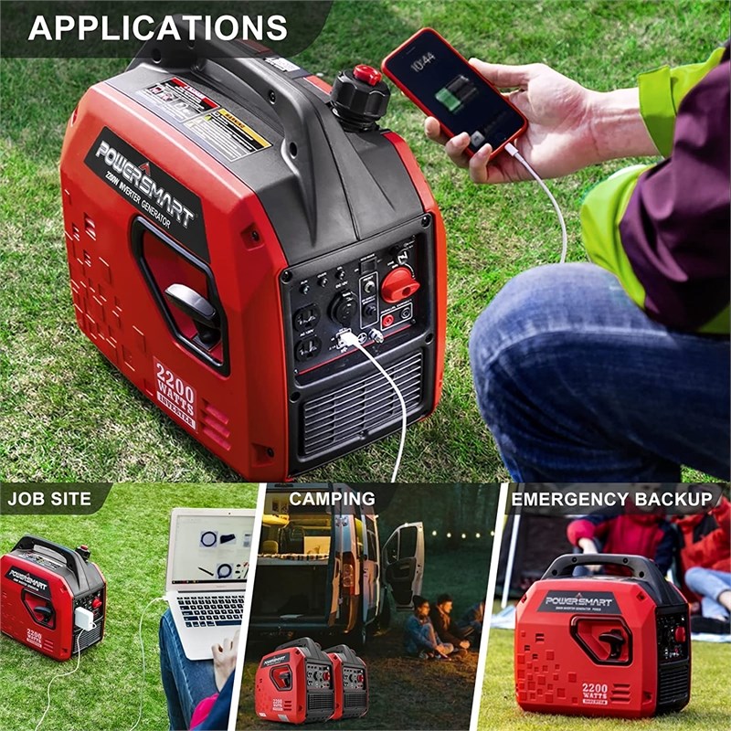 Afuera Living 2200W Portable Inverter Generator 58 dBA with Parallel Ready