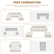 Afuera Living White Chenille U-Shaped Modular Floor Sofa - No Assembly Required