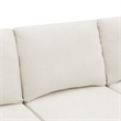 Afuera Living White Chenille U-Shaped Modular Floor Sofa - No Assembly Required