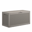 Afuera Living 100-Gallon Resin Outdoor Storage Box w/ Rattan Effect & Gas Spring