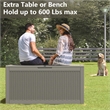 Afuera Living 100-Gallon Resin Outdoor Storage Box w/ Rattan Effect & Gas Spring