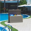 Afuera Living 100-Gallon Resin Outdoor Storage Box w/ Rattan Effect & Gas Spring