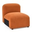Afuera Living Orange Teddy Fabric L-Shape DIY Modular Sectional Sofa