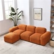 Afuera Living Orange Teddy Fabric L-Shape DIY Modular Sectional Sofa