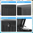 Afuera Living 180-Gallon Black PP Outdoor Storage Box with Lock & Handles