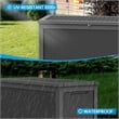 Afuera Living 260-Gallon Black PP Outdoor Storage Box with Lock & Handles