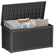 Afuera Living 260-Gallon Black PP Outdoor Storage Box with Lock & Handles