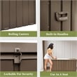 Afuera Living 150-Gallon Light Coffee PP Outdoor Storage Box with Lock