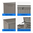 Afuera Living 150-Gallon Light Coffee PP Outdoor Storage Box with Lock