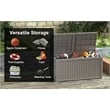 Afuera Living 150-Gallon Light Coffee PP Outdoor Storage Box with Lock