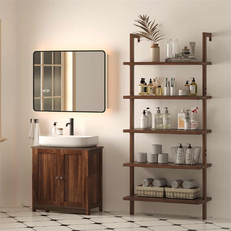 Afuera Living 31.5-Inch Wide 5-Tier Wall-Mounted Shelf 50 lbs Per Shelf