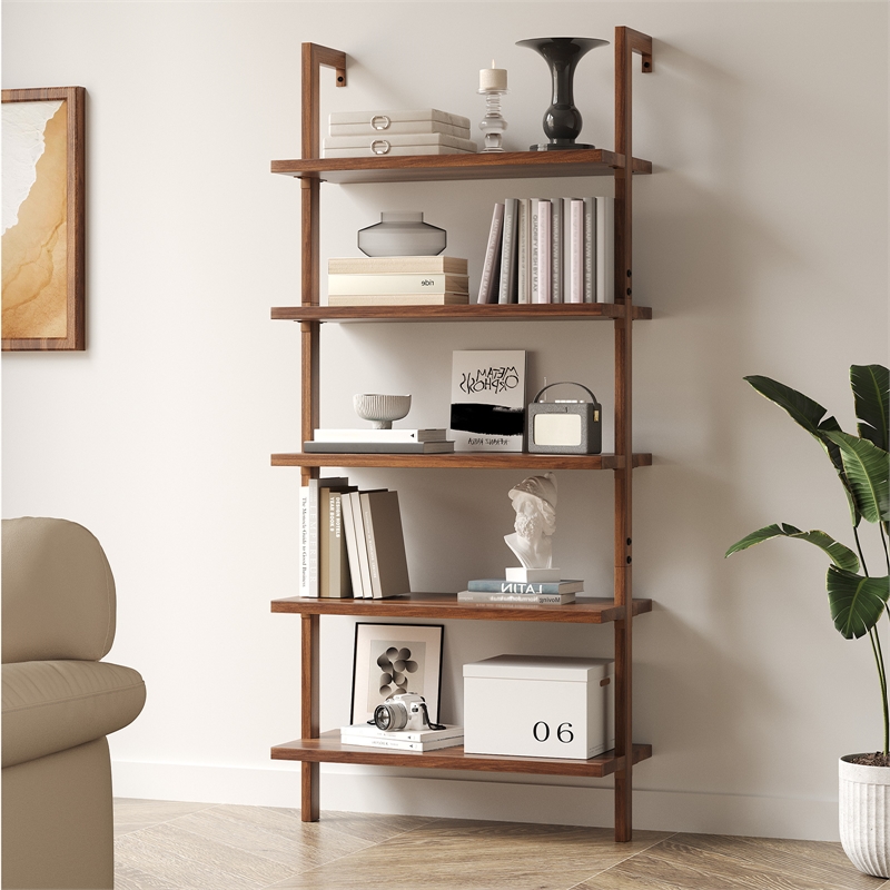 Afuera Living 31.5-Inch Wide 5-Tier Wall-Mounted Shelf 50 lbs Per Shelf