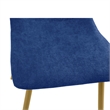 Afuera Living Blue Upholstered Bar Stool Set of 2 with Backrest & Footrest