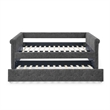 Afuera Living Gray Button-Tufted Dual-Purpose Sofa Bed with 500 lbs Capacity