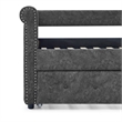 Afuera Living Gray Button-Tufted Dual-Purpose Sofa Bed with 500 lbs Capacity