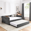 Afuera Living Gray Button-Tufted Dual-Purpose Sofa Bed with 500 lbs Capacity