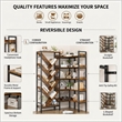 Afuera Living L-Shaped Reversible 5-Tier Bookshelf with 1.97-Inch Thick Shelves