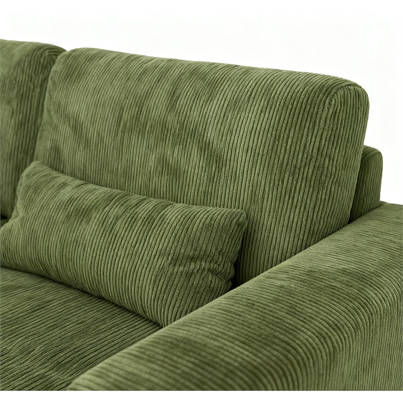 Afuera Living 93-Inch Green Wide Arm Upholstered Sleeper Sofa 500 lbs